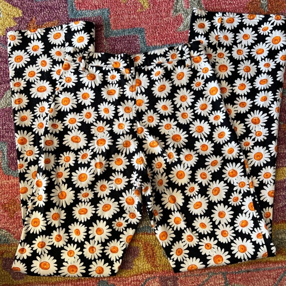 Motel flowered pants flare XS